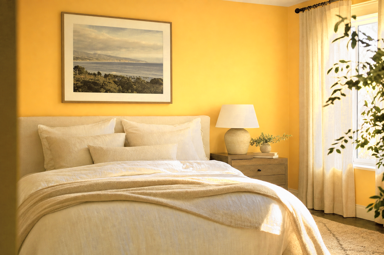 Golden Plumeria by Sherwin-Williams on interiors
