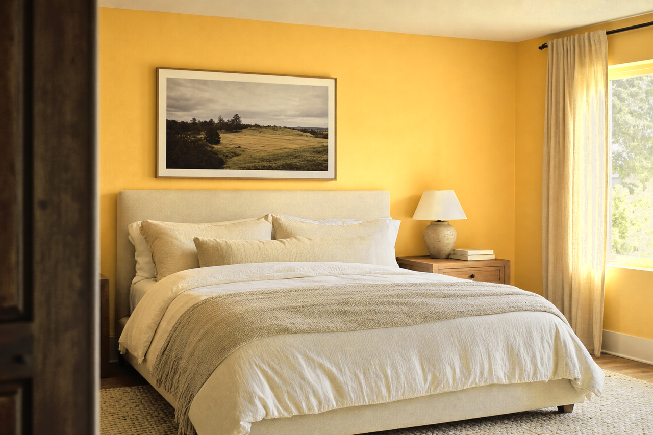 Yellow Bird by Sherwin-Williams on interiors