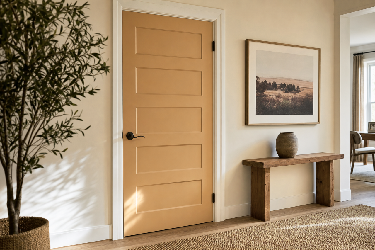 Coriander Powder by Sherwin-Williams on interior-doors