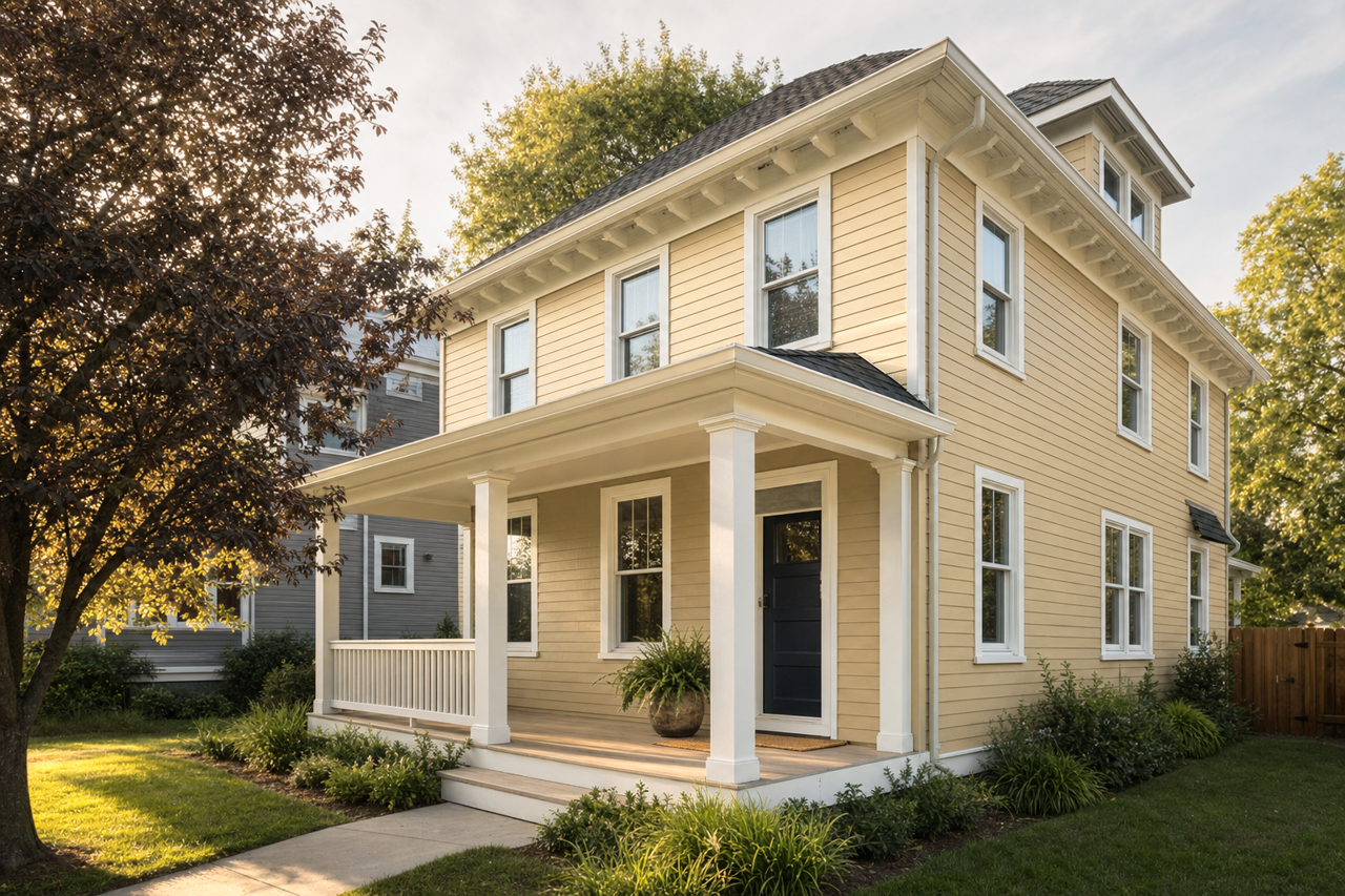 Dusted Olive by Sherwin-Williams on exterior