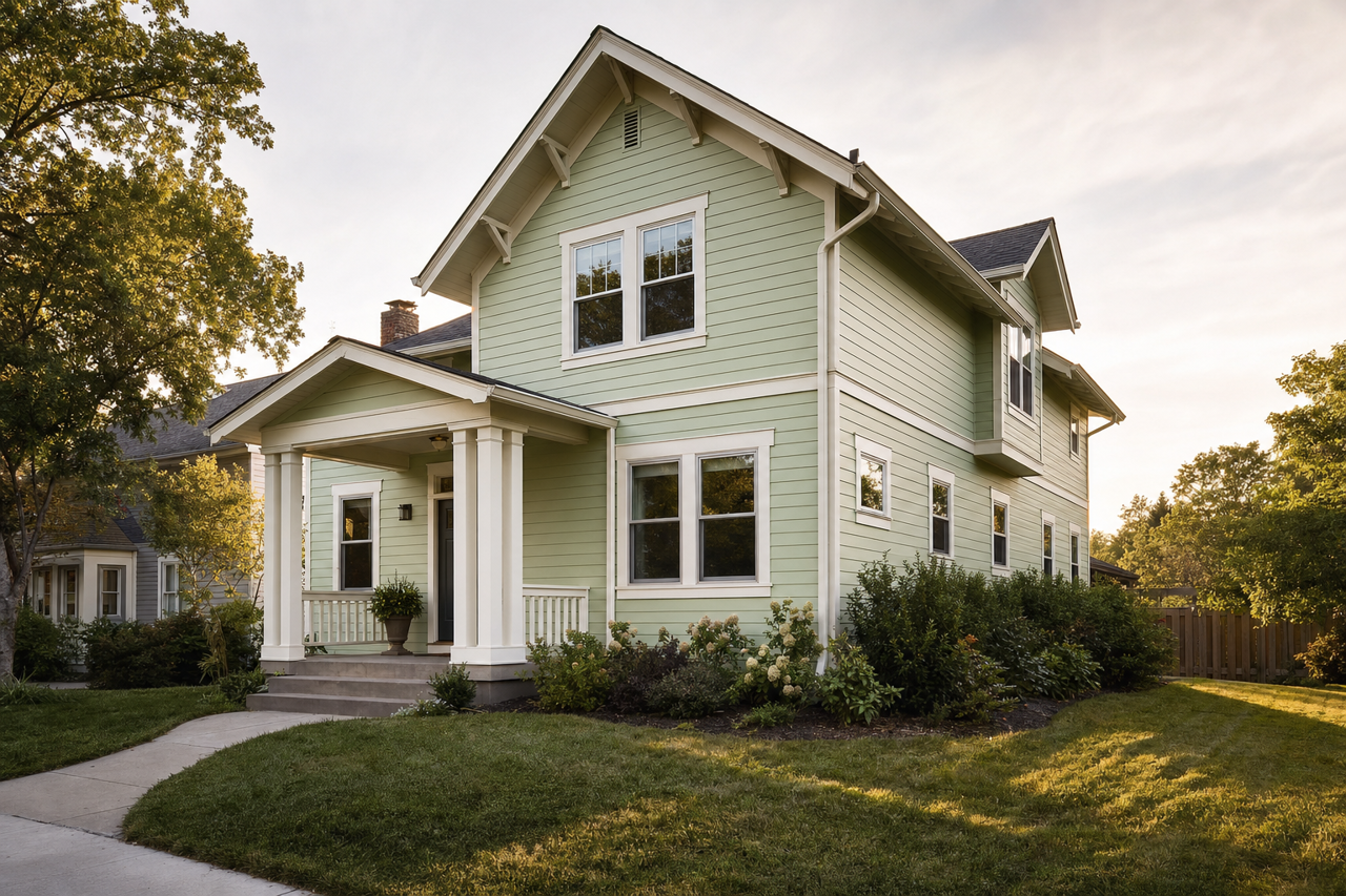 Oh Pistachio by Sherwin-Williams on exterior