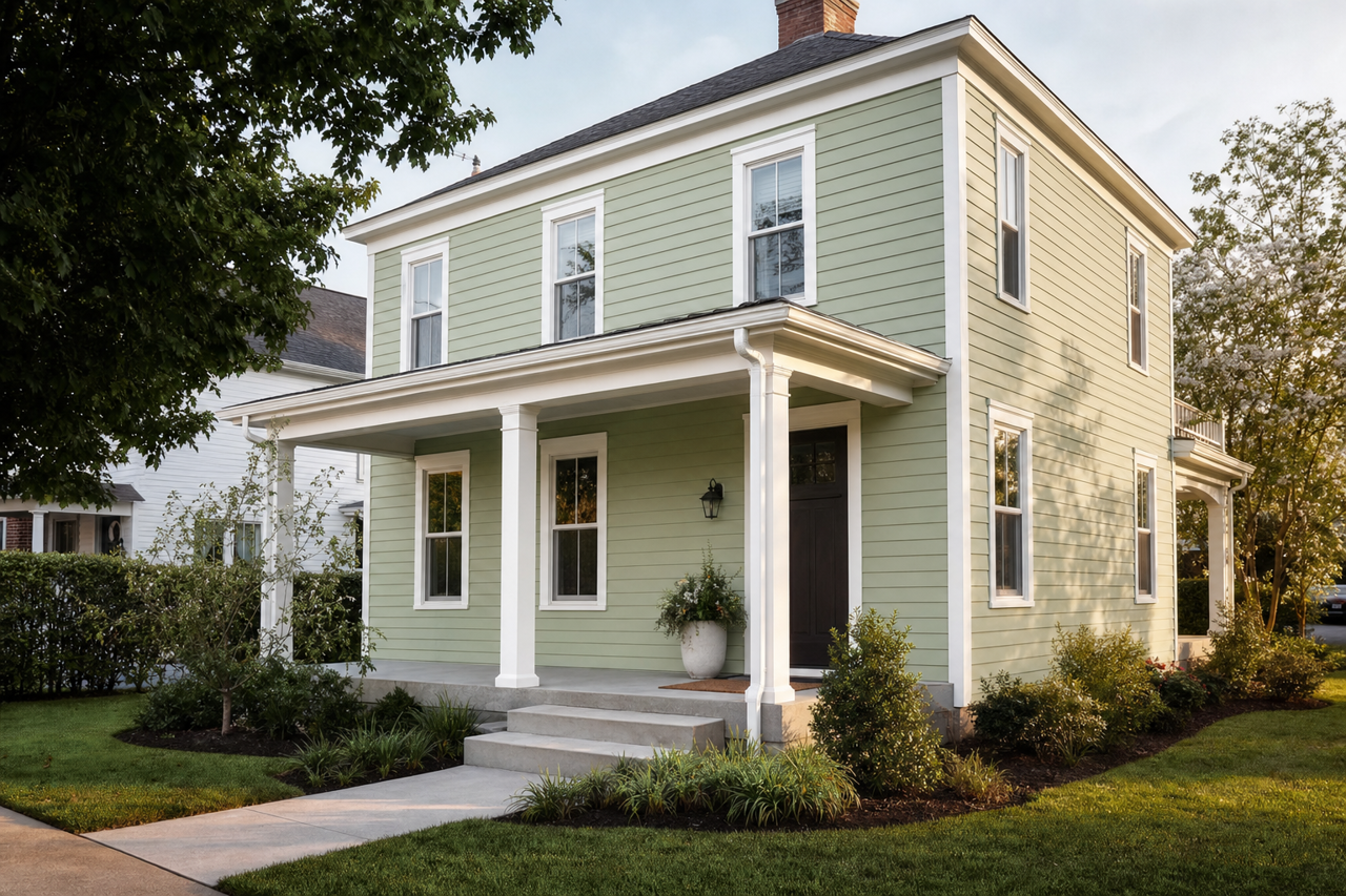 Seawashed Glass by Sherwin-Williams on exterior