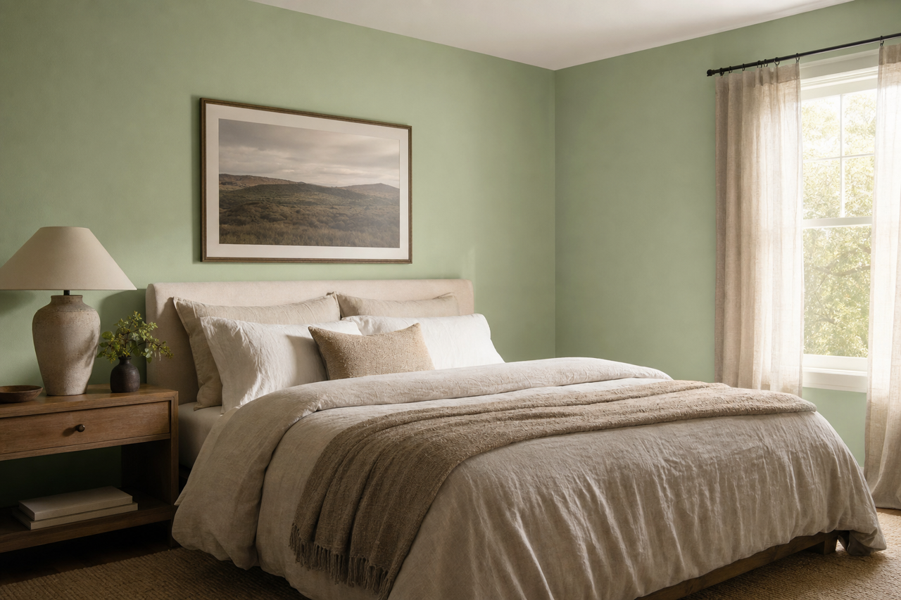 Seawashed Glass by Sherwin-Williams on interiors
