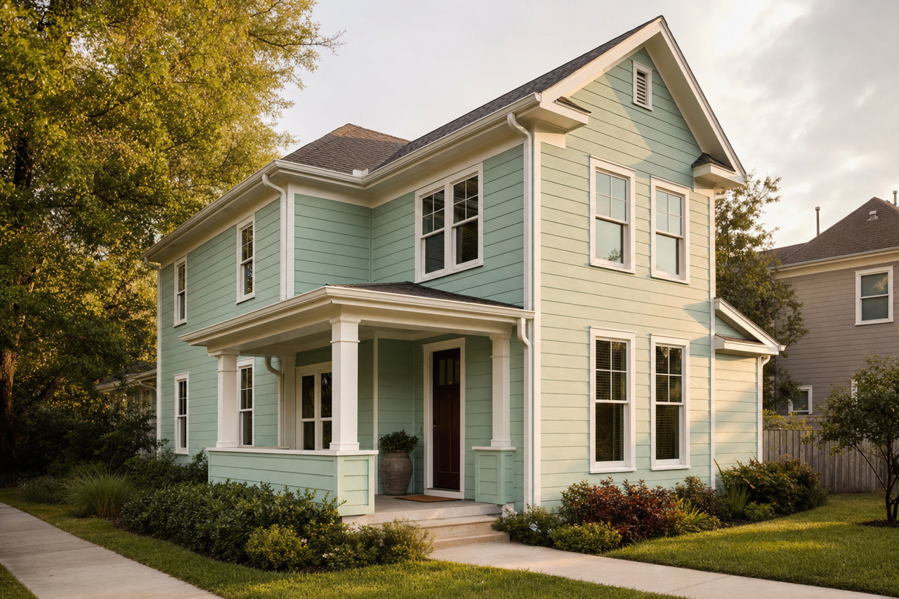 Retro Mint by Sherwin-Williams on exterior
