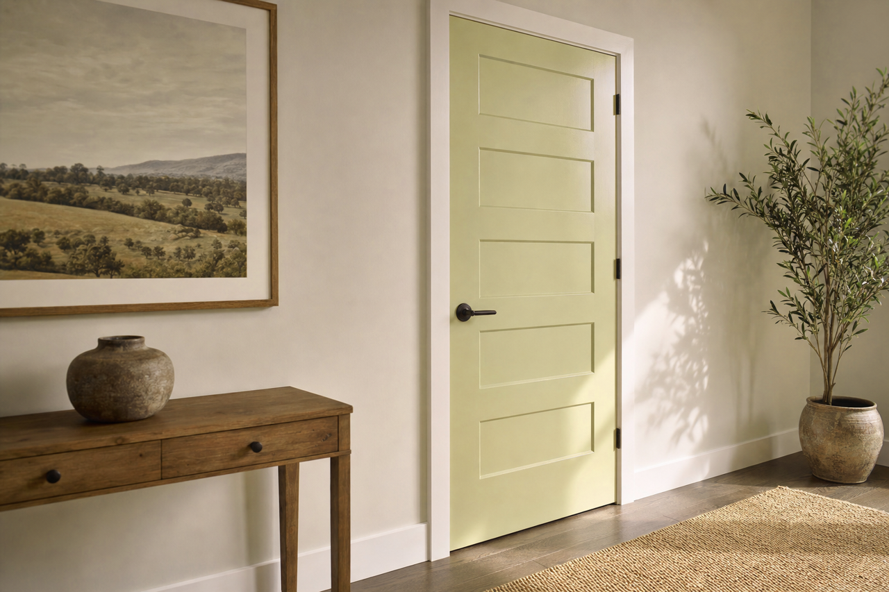 Baby Bok Choy by Sherwin-Williams on interior-doors