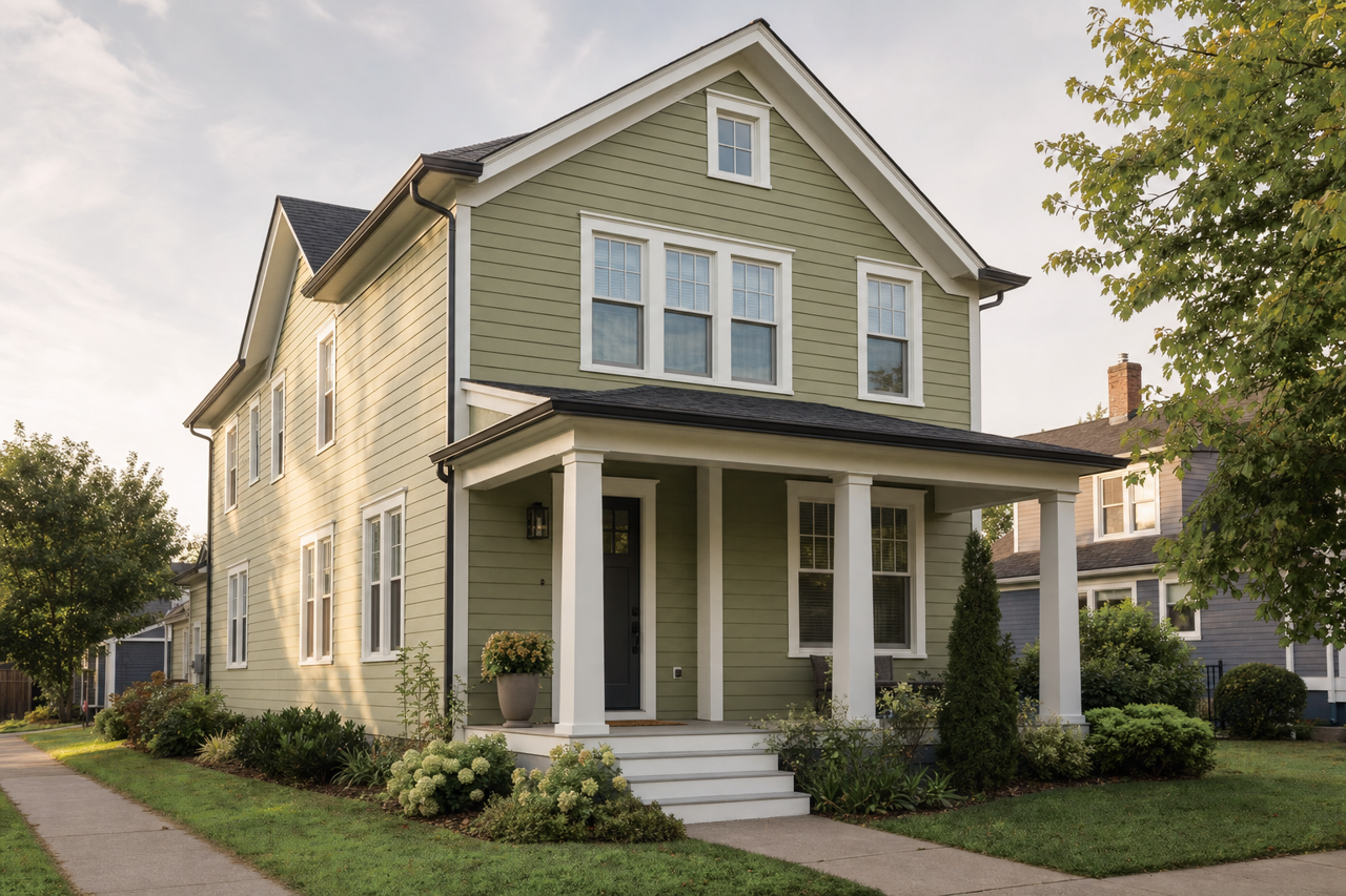 Cucuzza Verde by Sherwin-Williams on exterior