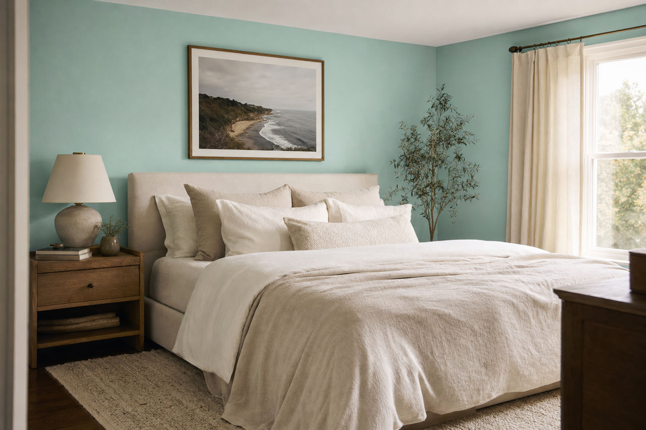 Little Blue Box by Sherwin-Williams on interiors