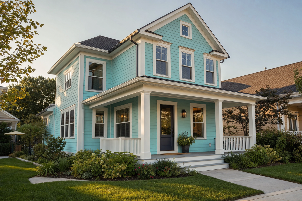 Bora Bora Shore by Sherwin-Williams on exterior