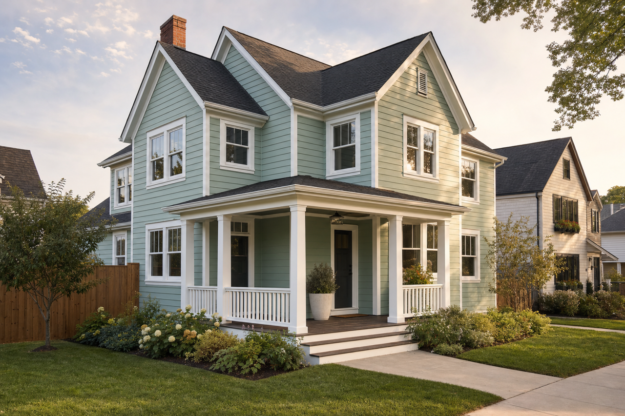 Vintage Vessel by Sherwin-Williams on exterior