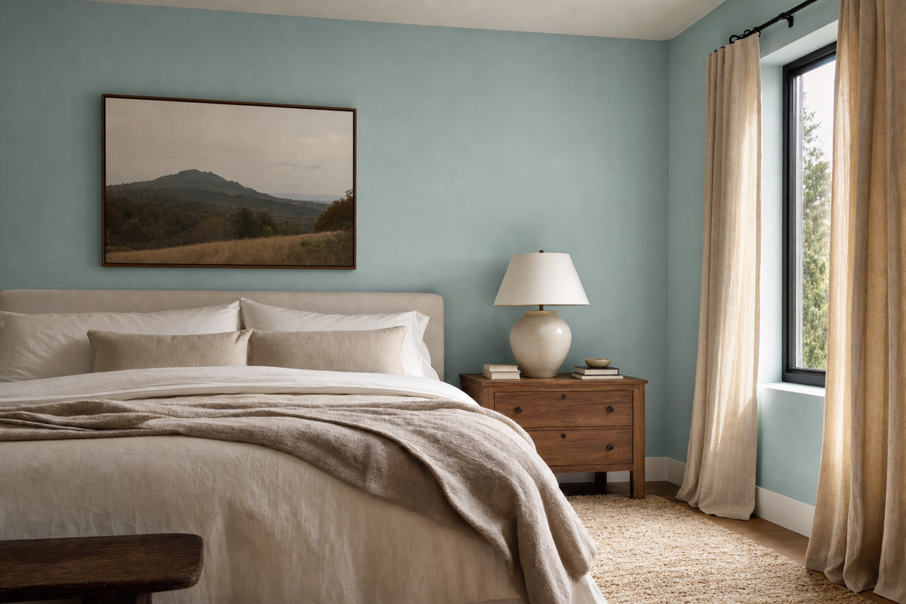 Billowy Breeze by Sherwin-Williams on interiors