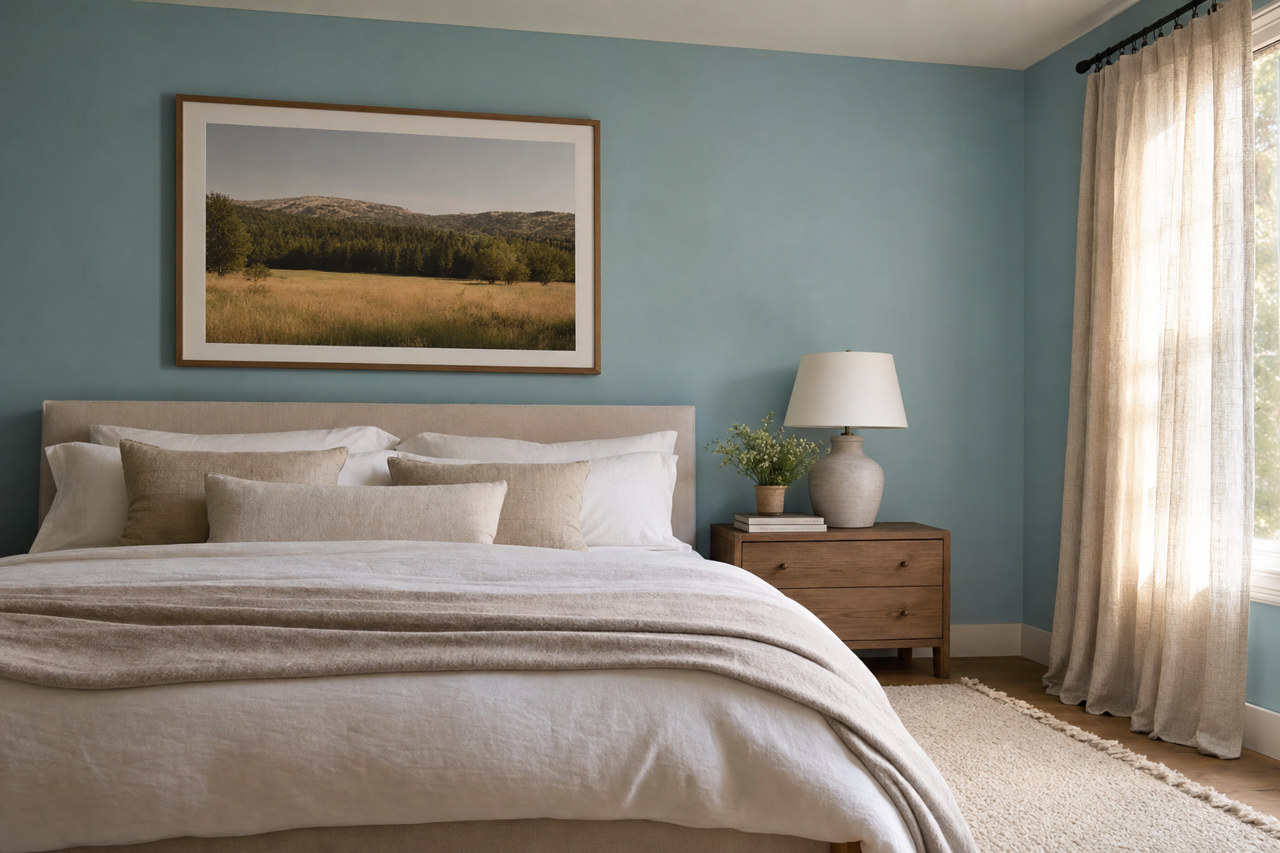 French Moire by Sherwin-Williams on interiors