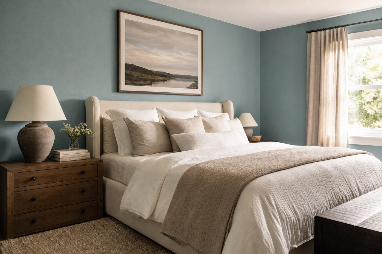 Aquitaine by Sherwin-Williams on interiors