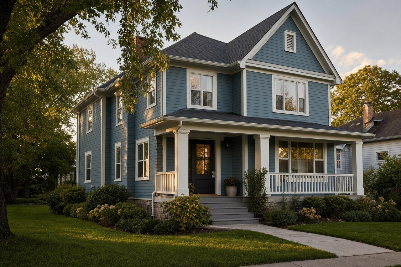 Secret Cove by Sherwin-Williams on exterior