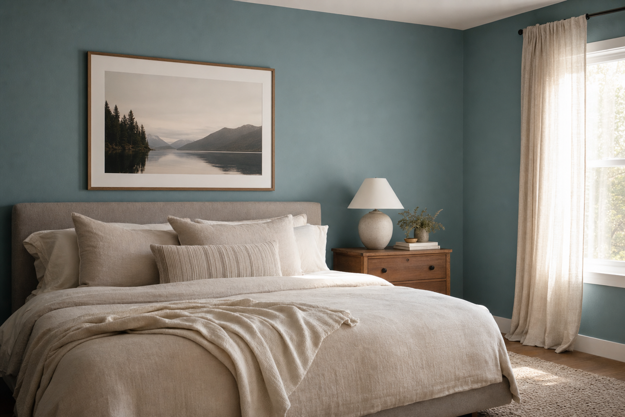 Secret Cove by Sherwin-Williams on interiors