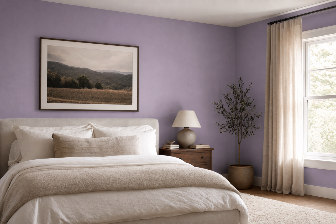 Berry Frappé by Sherwin-Williams on interiors