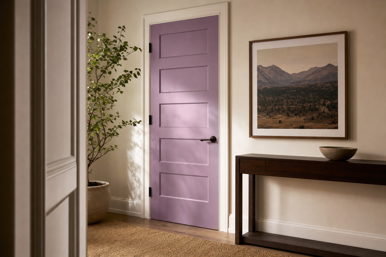 Veri Berri by Sherwin-Williams on interior-doors