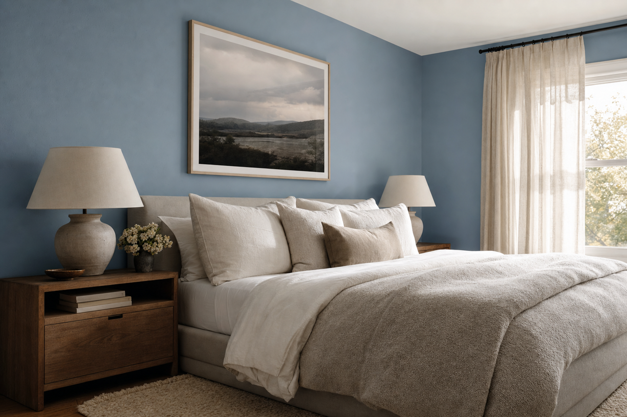 Dyer's Woad by Sherwin-Williams on interiors