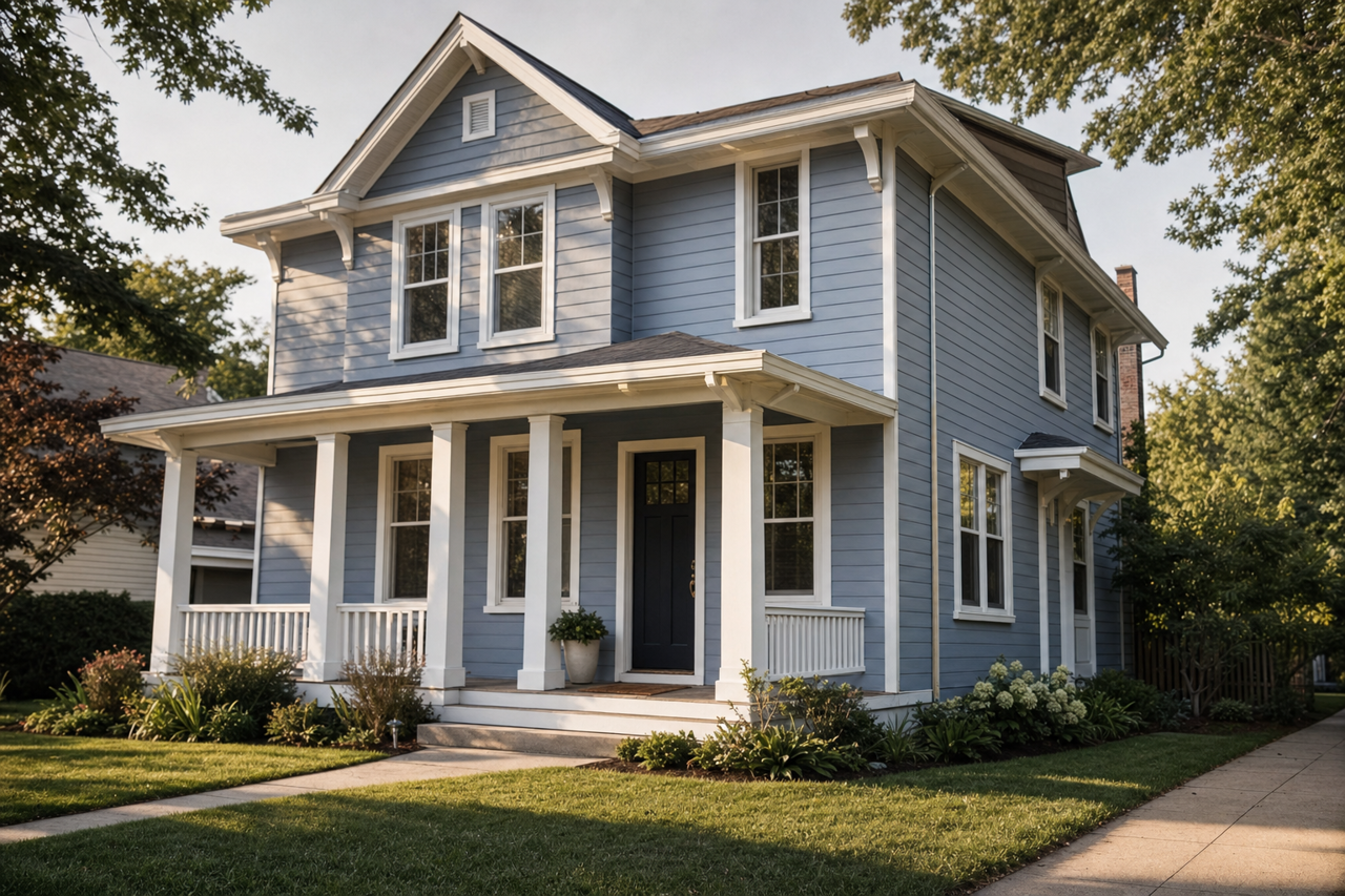 Dried Lavender by Sherwin-Williams on exterior