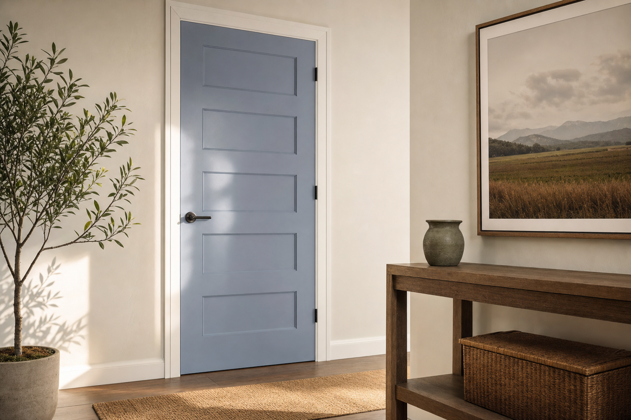 Dried Lavender by Sherwin-Williams on interior-doors