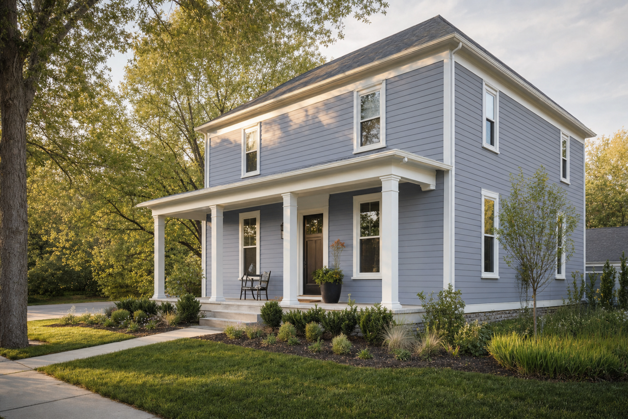 Dusty Heather by Sherwin-Williams on exterior