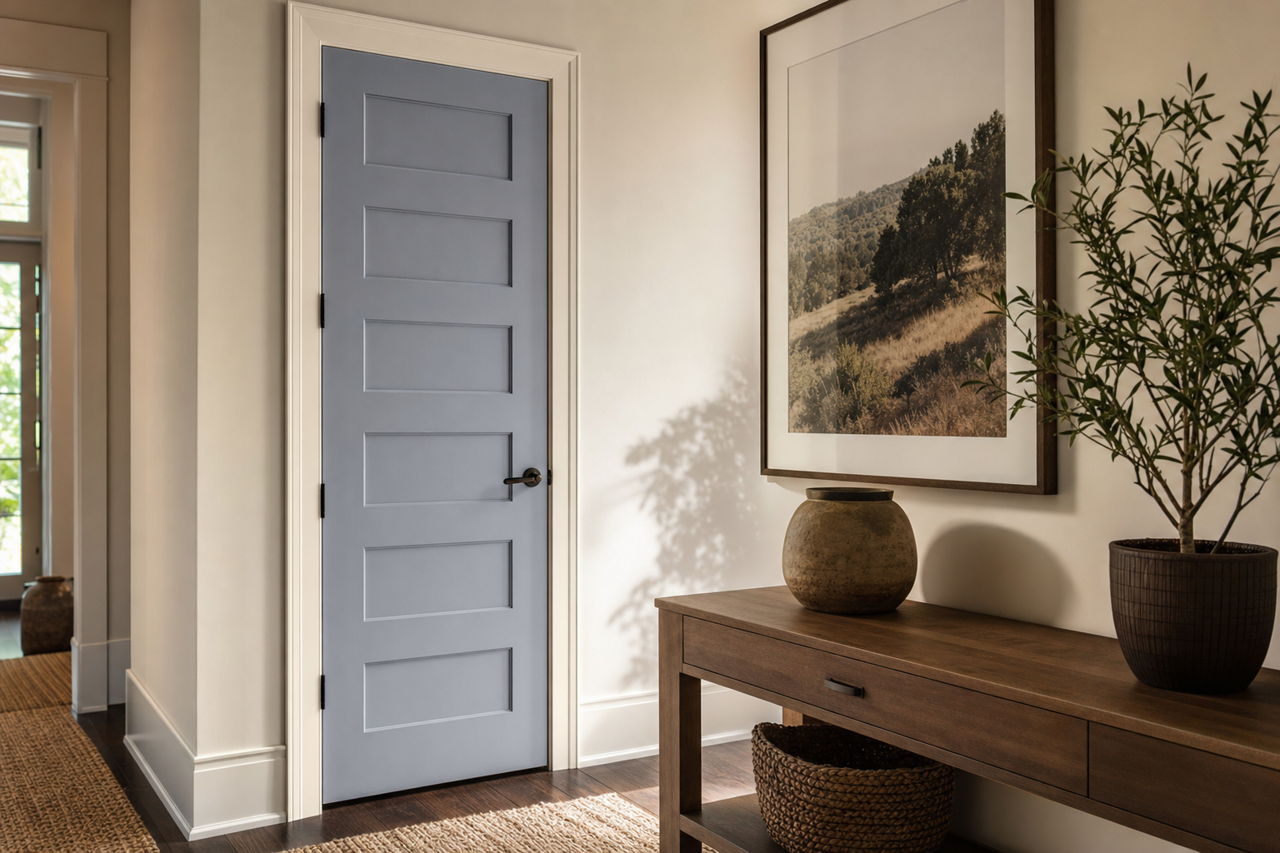 Dusty Heather by Sherwin-Williams on interior-doors
