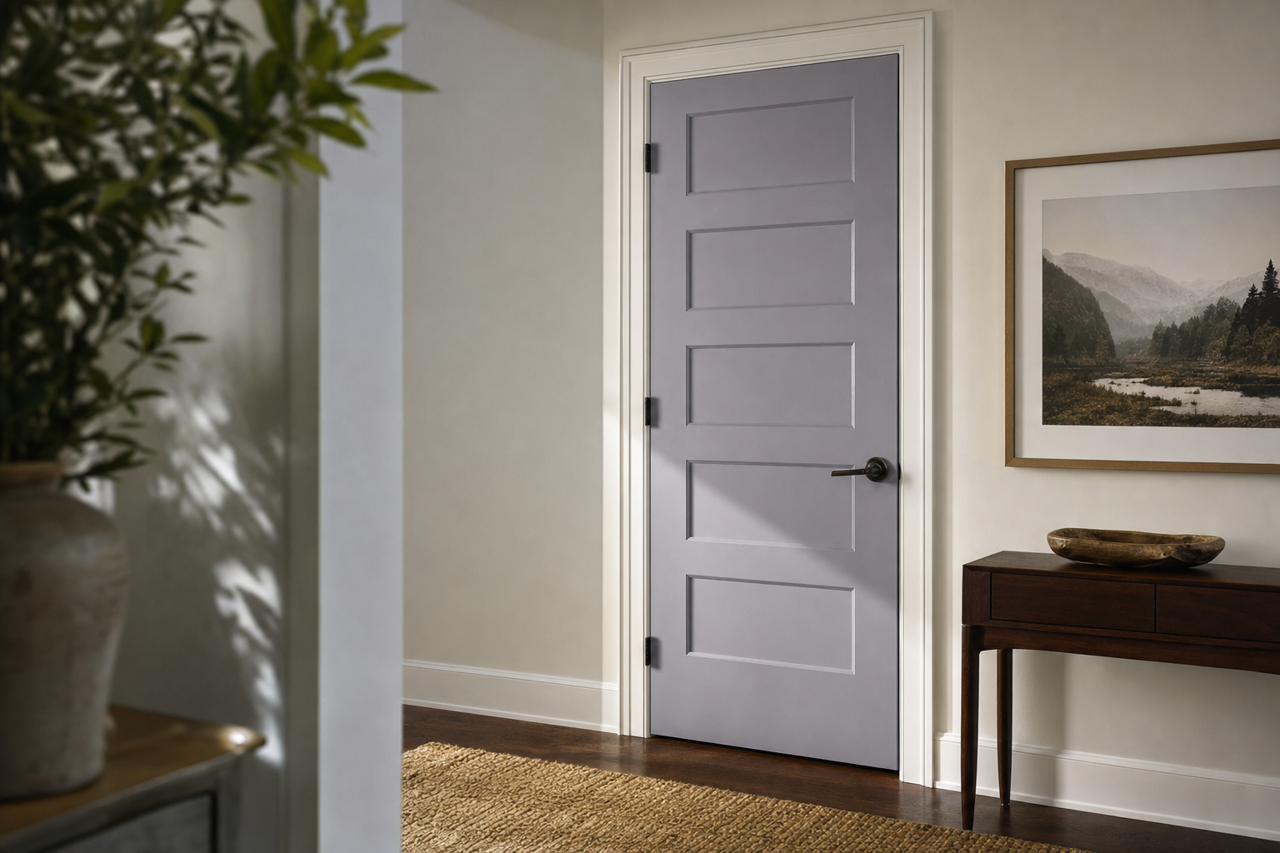 Gentle Grape by Sherwin-Williams on interior-doors