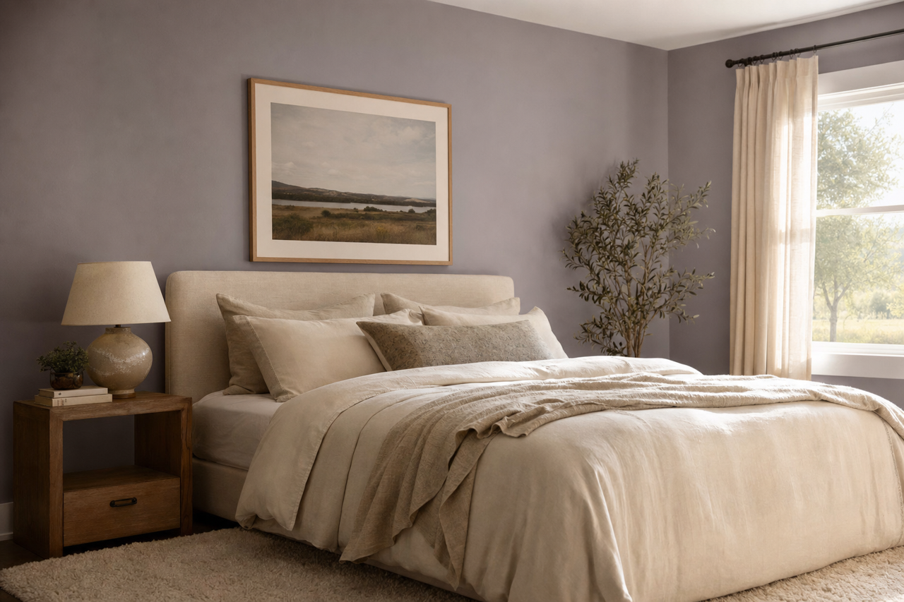 Gentle Grape by Sherwin-Williams on interiors