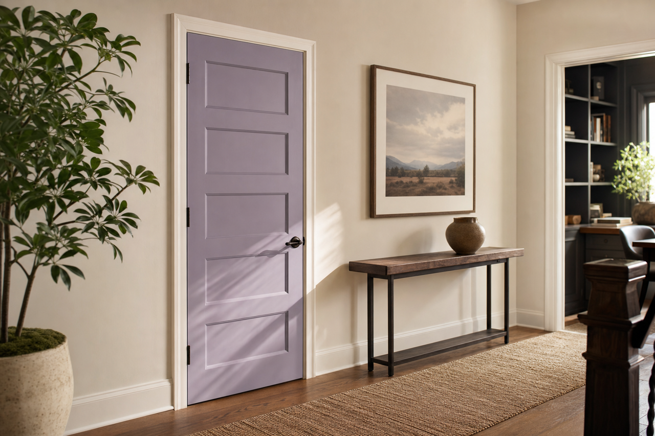 Berry Cream by Sherwin-Williams on interior-doors