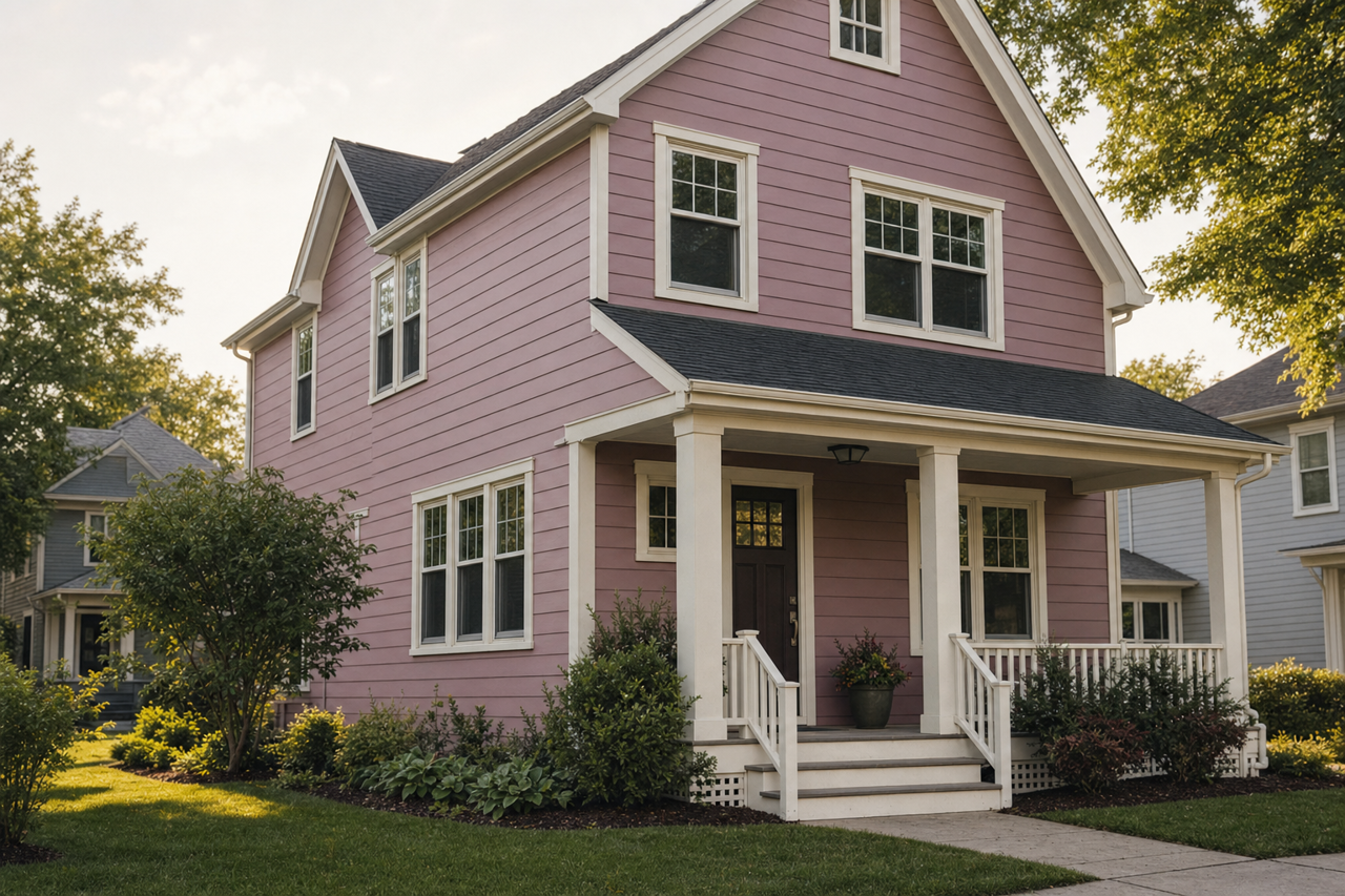 Ruby Violet by Sherwin-Williams on exterior