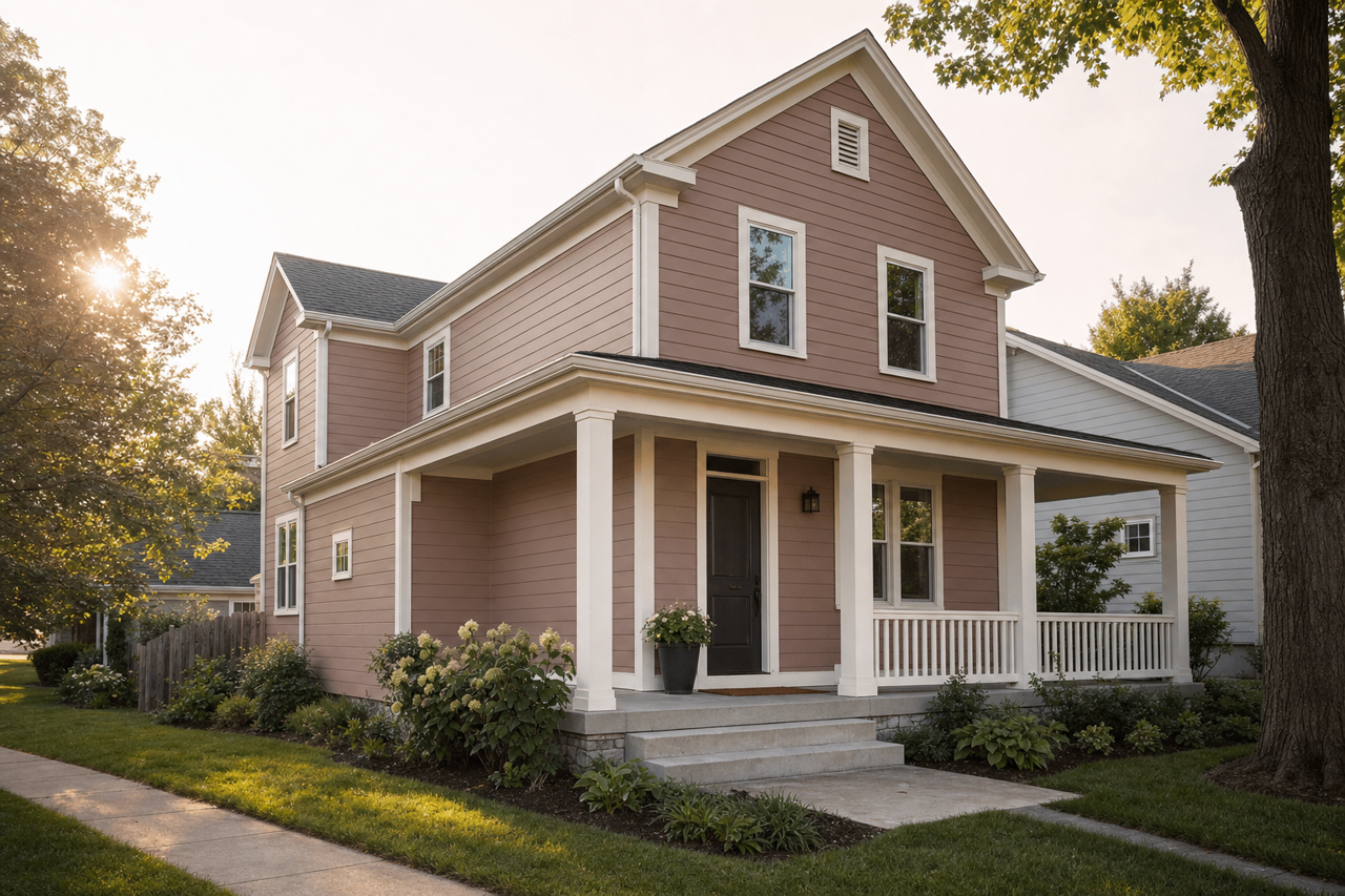 Cocoa Berry by Sherwin-Williams on exterior