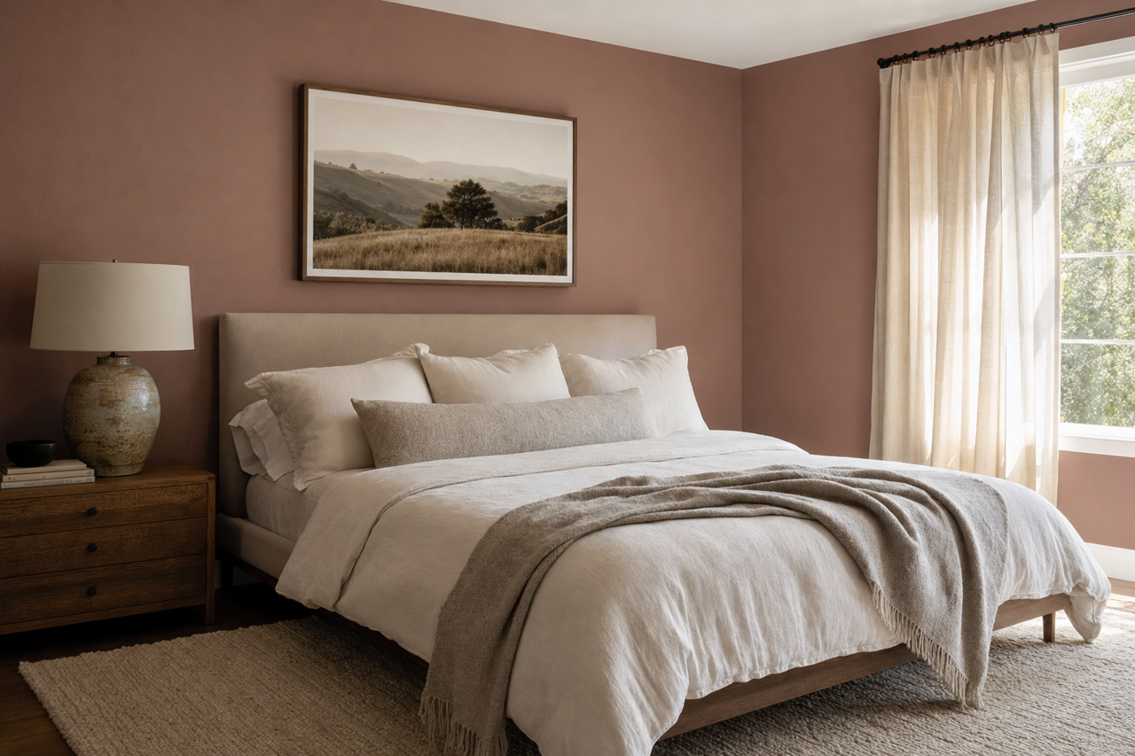 Cocoa Berry by Sherwin-Williams on interiors