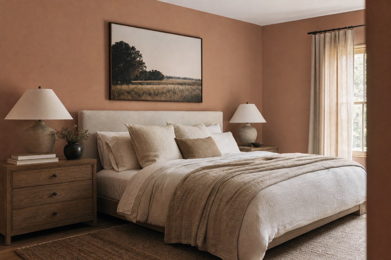 Velvety Chestnut by Sherwin-Williams on interiors