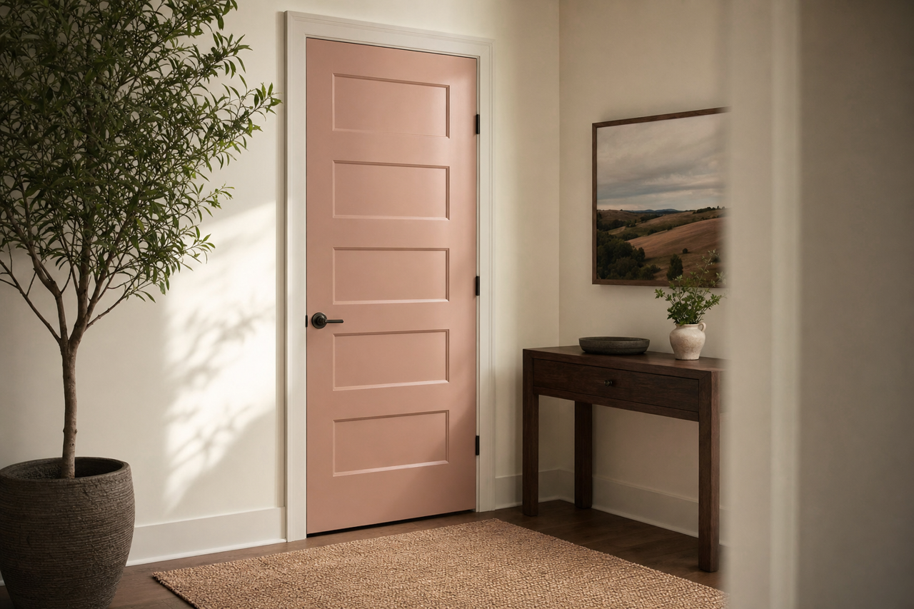 Redend Point by Sherwin-Williams on interior-doors