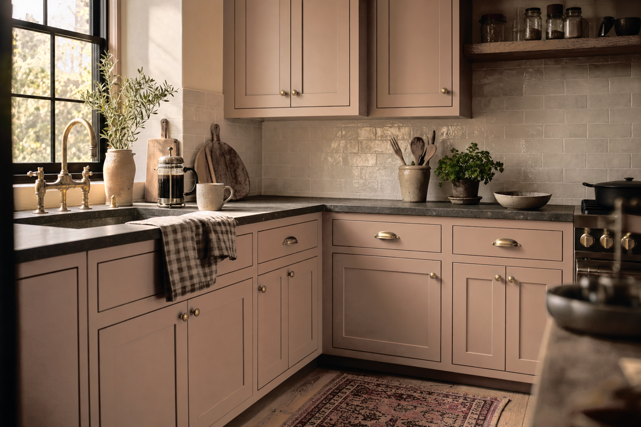 Chocolate Powder by Sherwin-Williams on cabinets