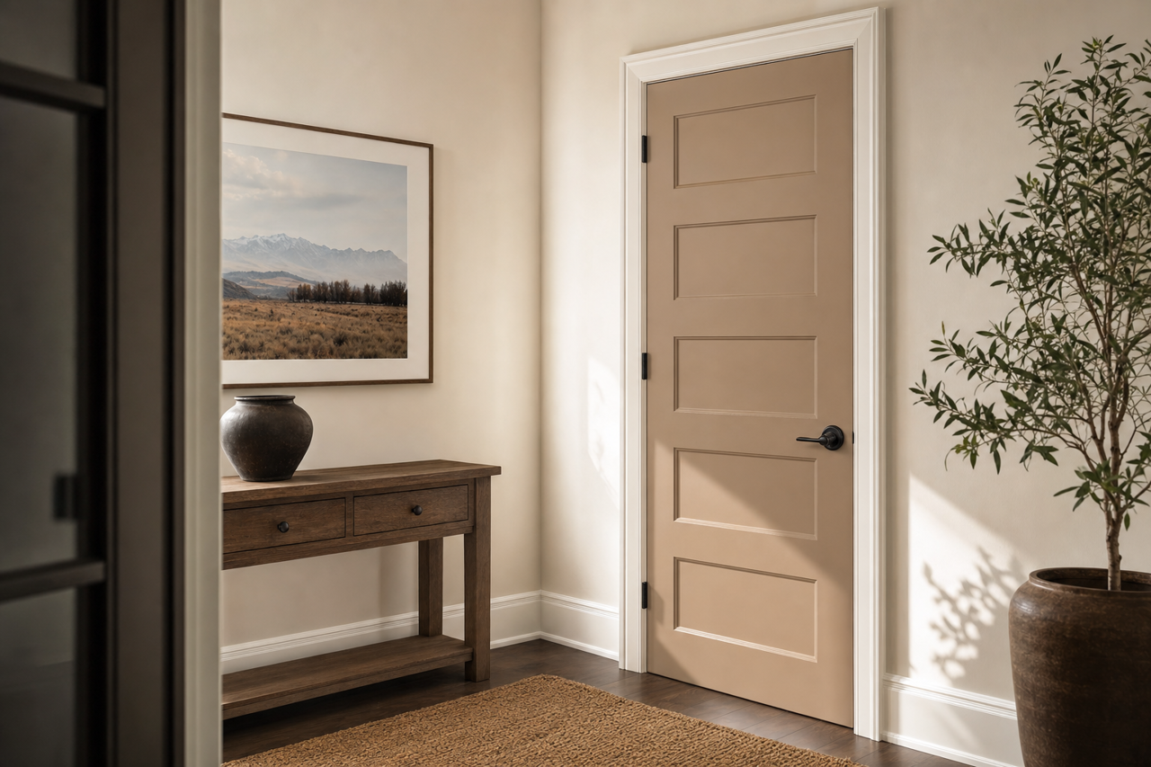 Cocoa Whip by Sherwin-Williams on interior-doors