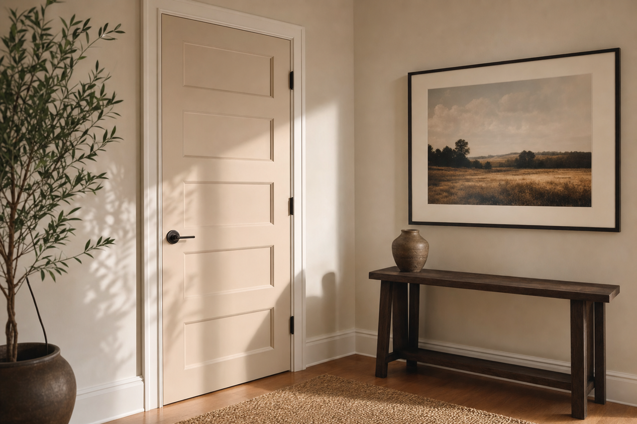 Touch of Sand by Sherwin-Williams on interior-doors