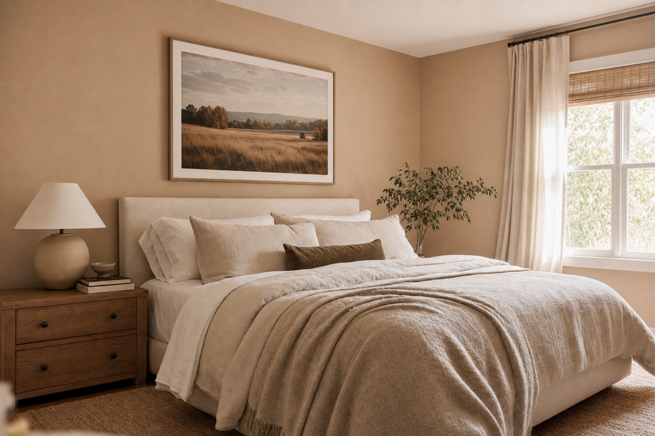 Smoky Beige by Sherwin-Williams on interiors