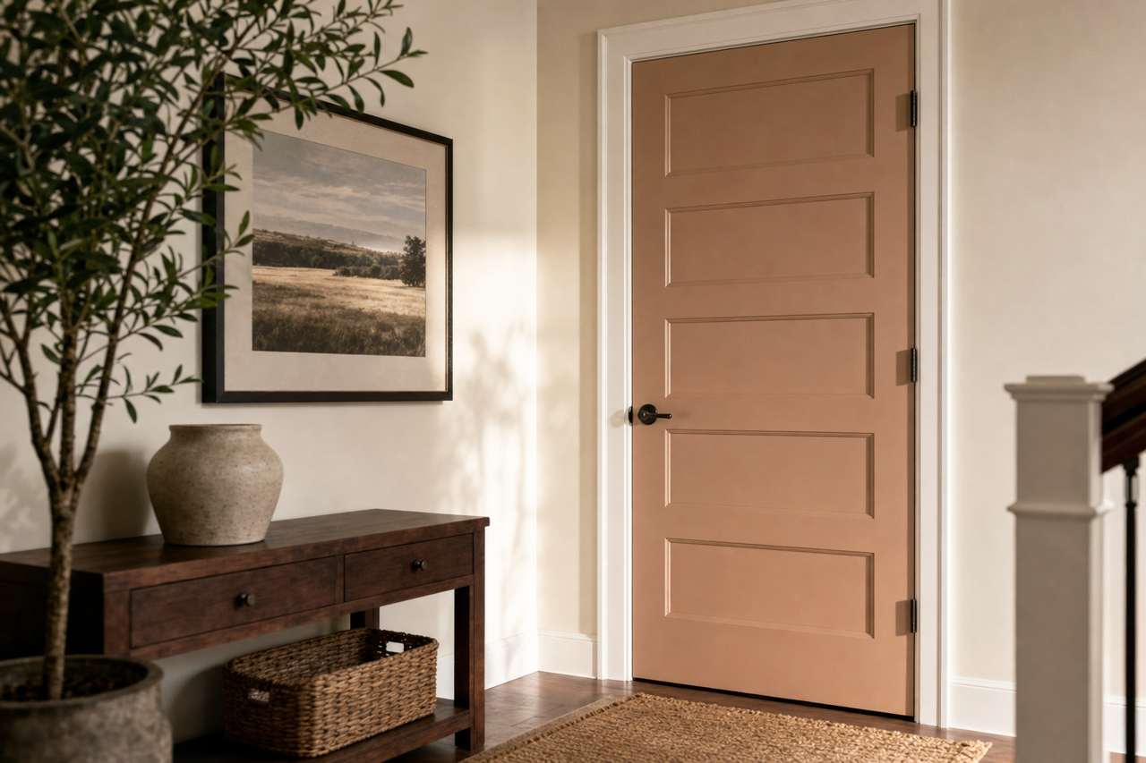 Iced Mocha by Sherwin-Williams on interior-doors