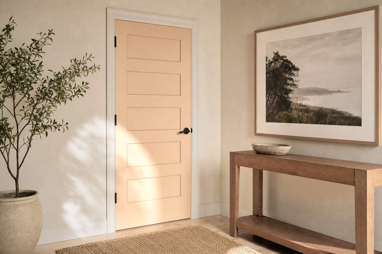 Ginger Root by Sherwin-Williams on interior-doors