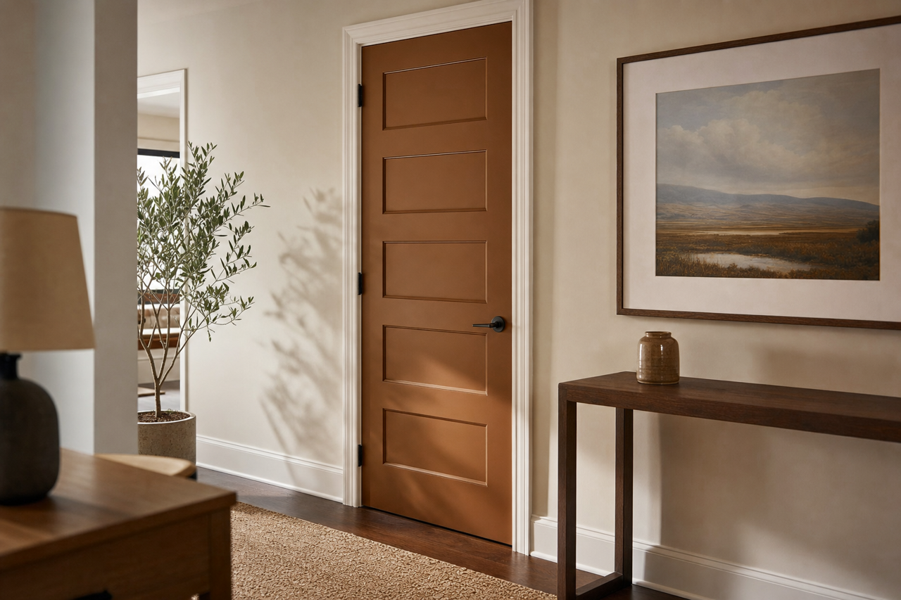 Saddle Up by Sherwin-Williams on interior-doors