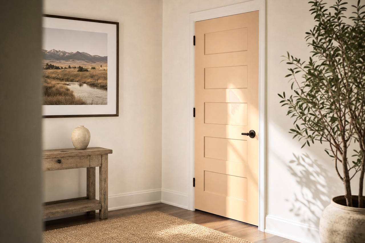 Quinoa by Sherwin-Williams on interior-doors