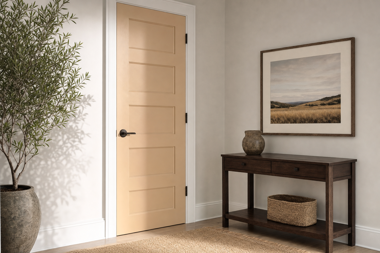Farro by Sherwin-Williams on interior-doors