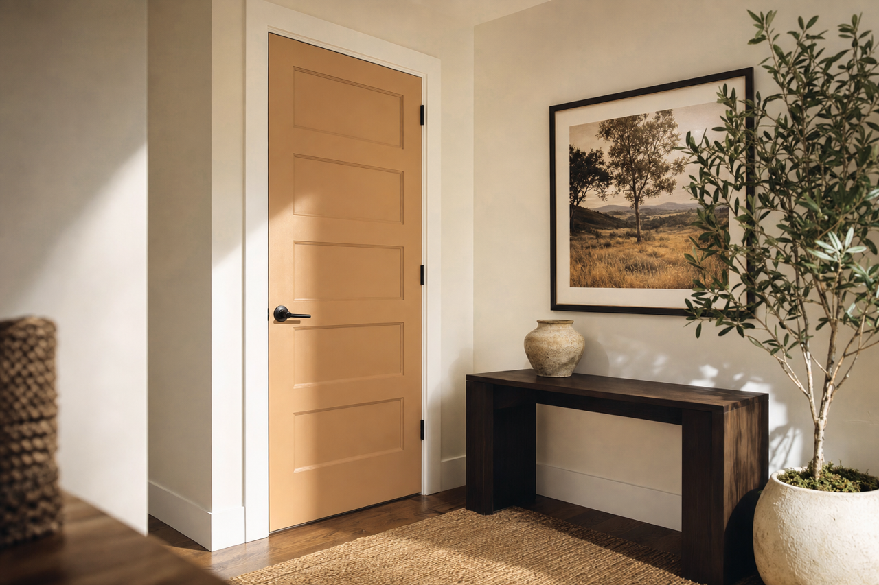 Woven Wicker by Sherwin-Williams on interior-doors
