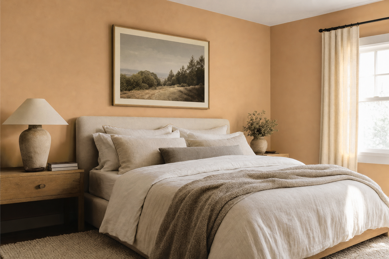 Woven Wicker by Sherwin-Williams on interiors