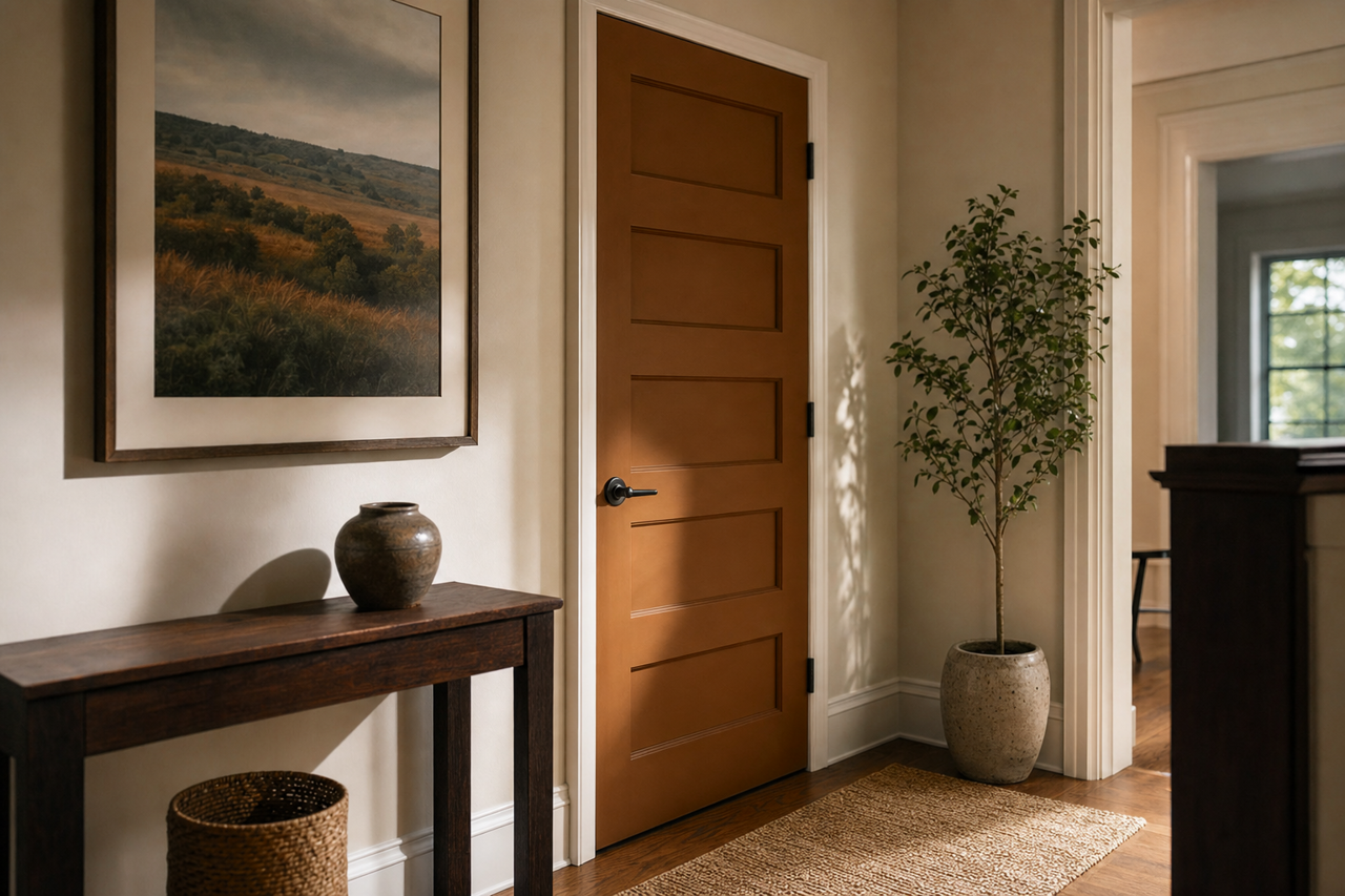 Über Umber by Sherwin-Williams on interior-doors