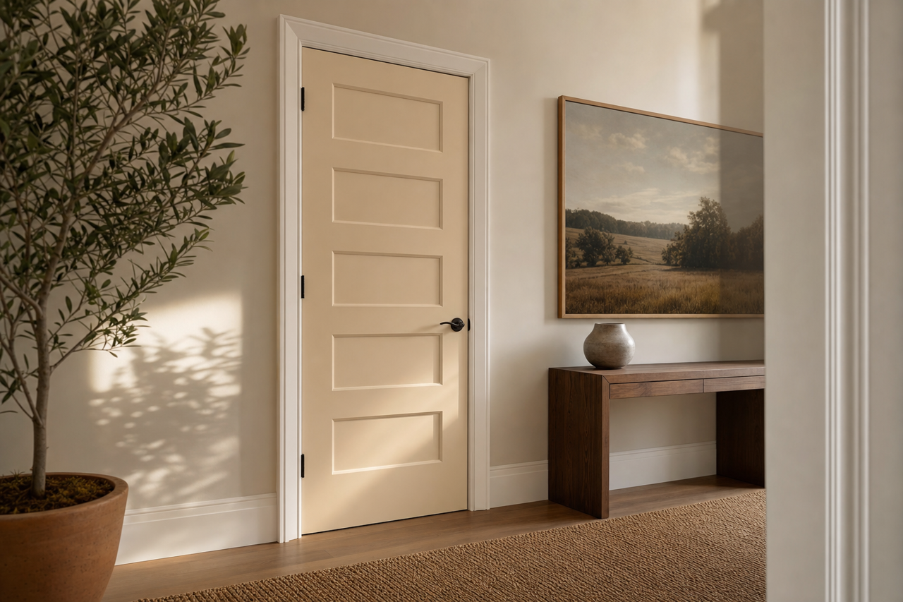 Natural Linen by Sherwin-Williams on interior-doors