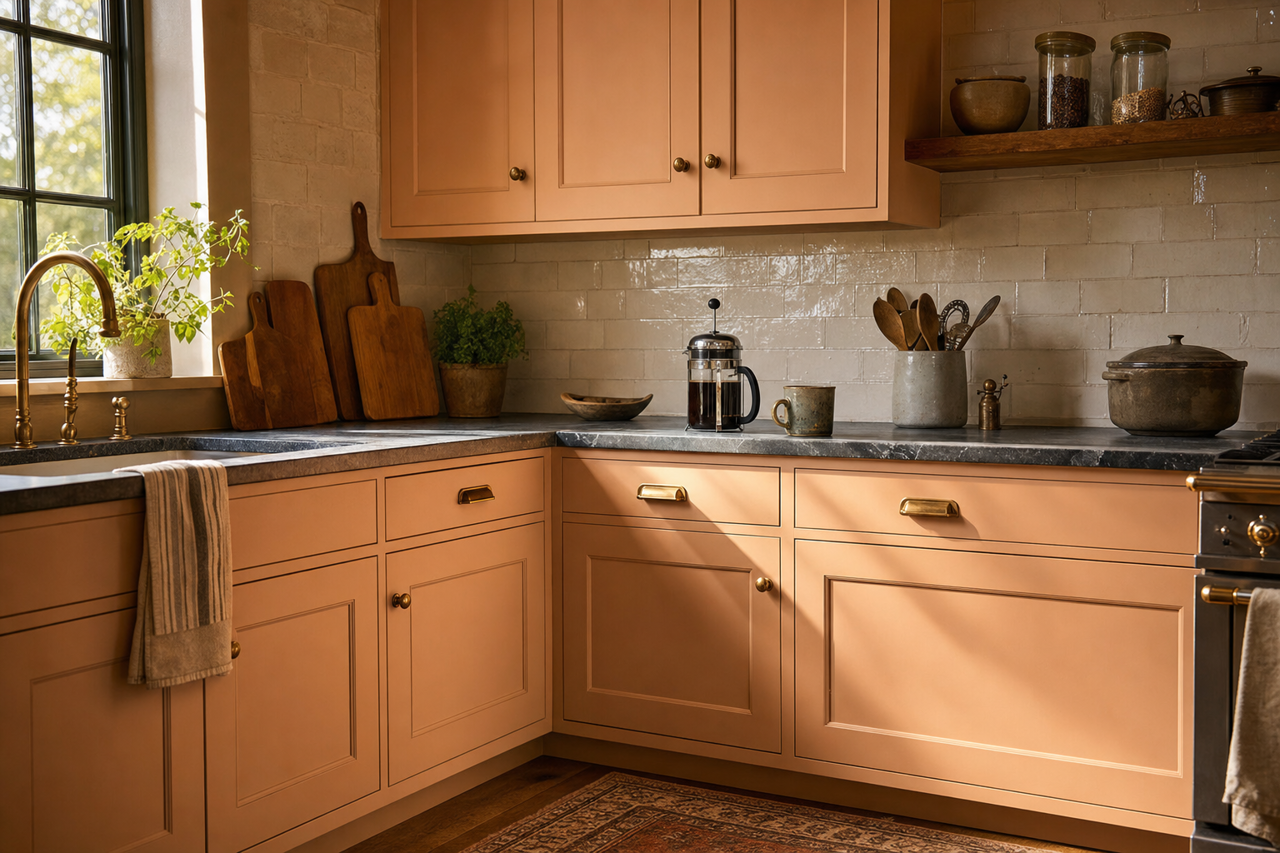 Malabar by Sherwin-Williams on cabinets