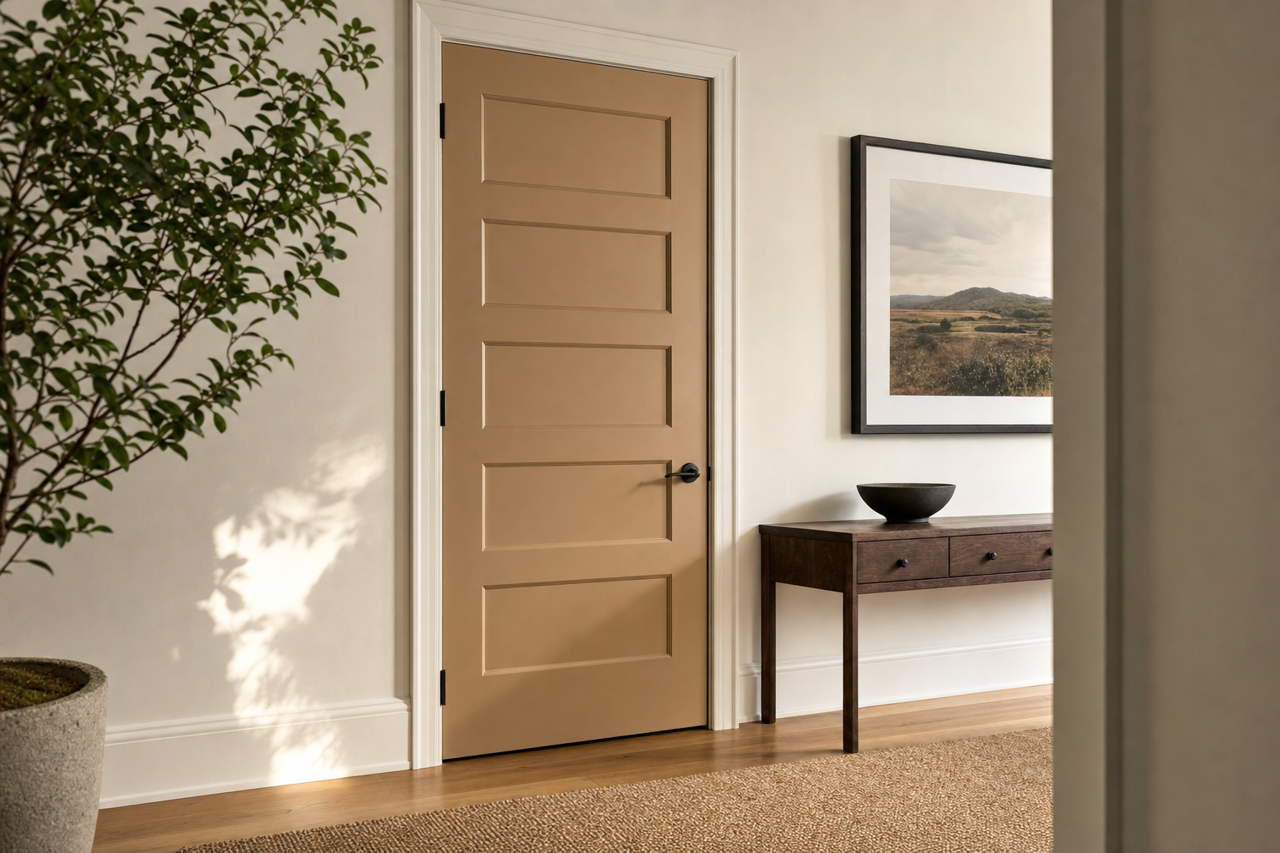 Mudslide by Sherwin-Williams on interior-doors