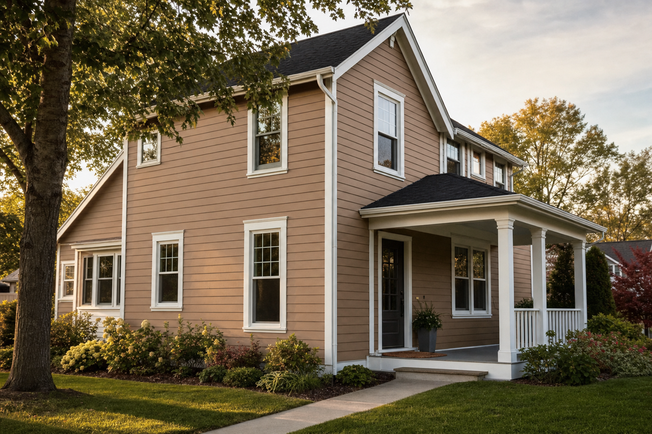 Fallen Leaves by Sherwin-Williams on exterior