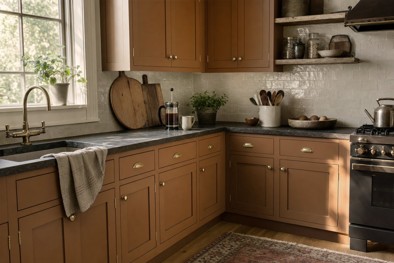Cowboy Boots by Sherwin-Williams on cabinets